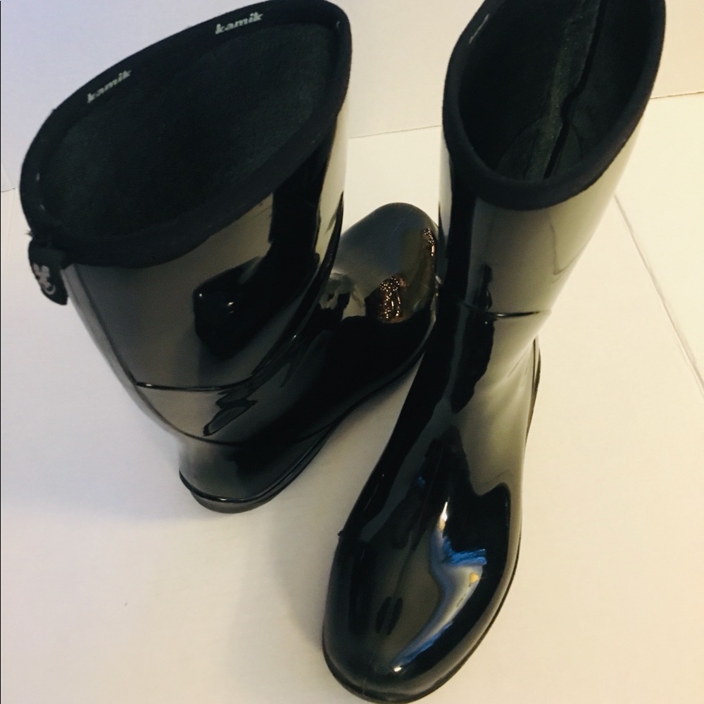 Black Kamik Rain Boots Heidi Sz9